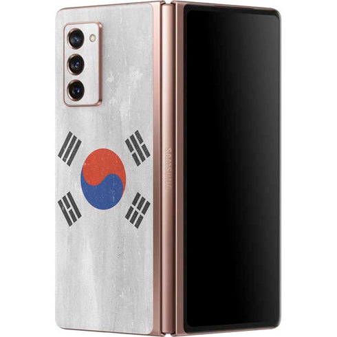 South Korean Flag Distressed Galaxy Z Fold2 5G Skin